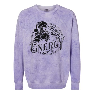 Big Nick Energy Retro Christmas Colorblast Crewneck Sweatshirt