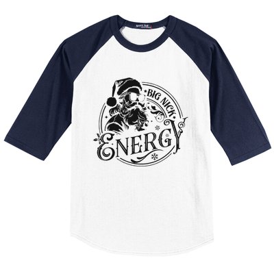 Big Nick Energy Retro Christmas Baseball Sleeve Shirt