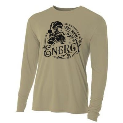 Big Nick Energy Retro Christmas Cooling Performance Long Sleeve Crew