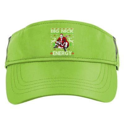 Big Nick Energy Funny Santa Christmas Ugly Sweater Gift Adult Drive Performance Visor