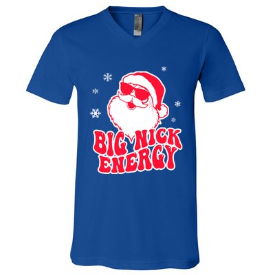 Big Nick Energy Gift Christmas Reindeer Meaningful Gift Cute Xmas Gift V-Neck T-Shirt