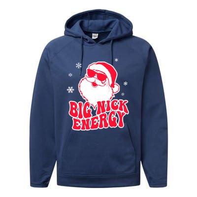 Big Nick Energy Gift Christmas Reindeer Meaningful Gift Cute Xmas Gift Performance Fleece Hoodie