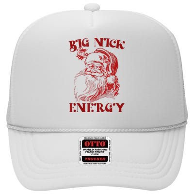 Big Nick Energy Funny Xmas Christmas Ugly Sweater High Crown Mesh Back Trucker Hat