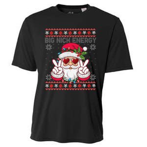 Big Nick Energy Santa Ugly Christmas Sweater Cooling Performance Crew T-Shirt