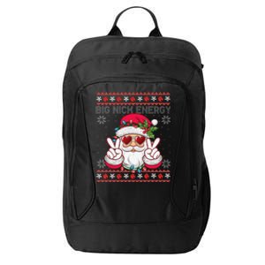 Big Nick Energy Santa Ugly Christmas Sweater City Backpack