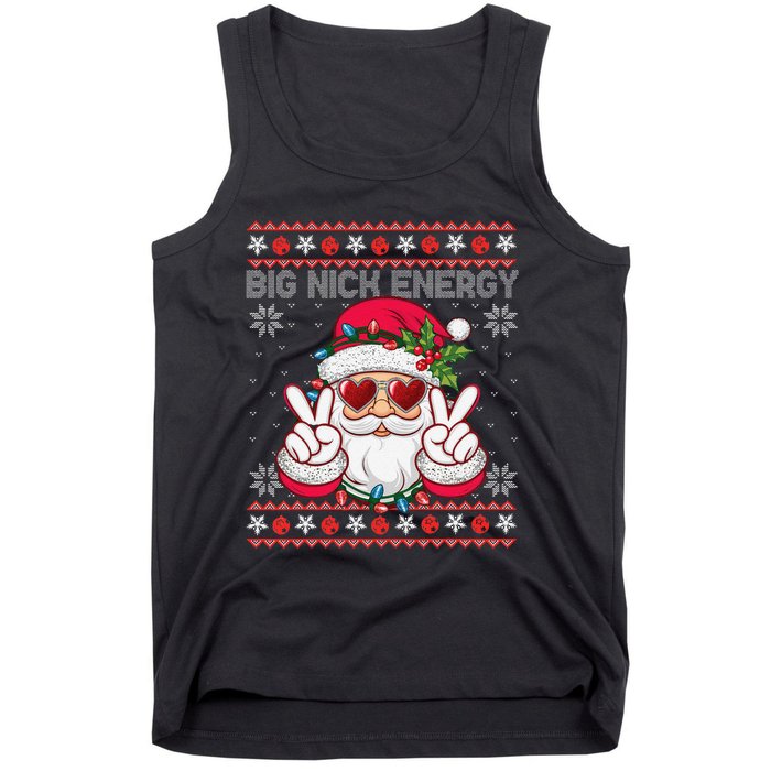 Big Nick Energy Santa Ugly Christmas Sweater Tank Top