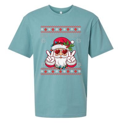 Big Nick Energy Santa Ugly Christmas Sweater Sueded Cloud Jersey T-Shirt