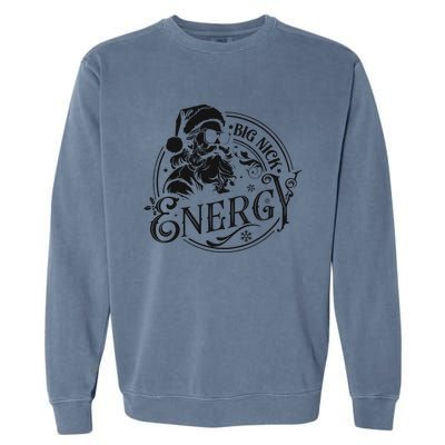 Big Nick Energy Retro Christmas Garment-Dyed Sweatshirt