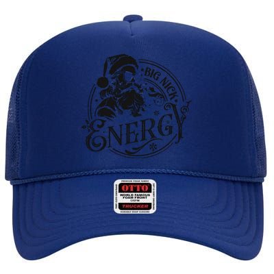 Big Nick Energy Retro Christmas High Crown Mesh Back Trucker Hat