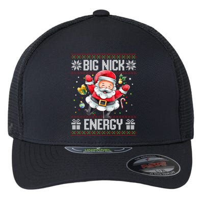 Big Nick Energy Funny Xmas Ugly Christmas Sweater Santa Cute Gift Flexfit Unipanel Trucker Cap