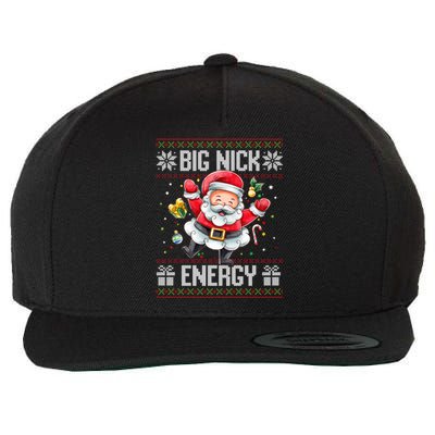 Big Nick Energy Funny Xmas Ugly Christmas Sweater Santa Cute Gift Wool Snapback Cap