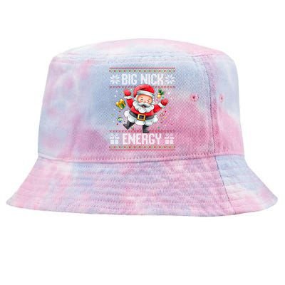 Big Nick Energy Funny Xmas Ugly Christmas Sweater Santa Cute Gift Tie-Dyed Bucket Hat