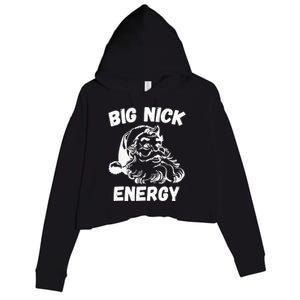 Big Nick Energy Santa Crop Fleece Hoodie