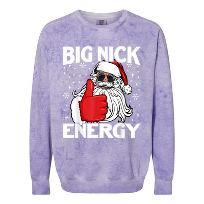 Big Nick Energy Vintage Red Santa Claus Red Christmas Design Colorblast Crewneck Sweatshirt