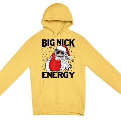 Big Nick Energy Vintage Red Santa Claus Red Christmas Design Premium Pullover Hoodie