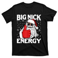 Big Nick Energy Vintage Red Santa Claus Red Christmas Design T-Shirt