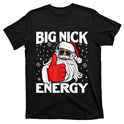 Big Nick Energy Vintage Red Santa Claus Red Christmas Design T-Shirt