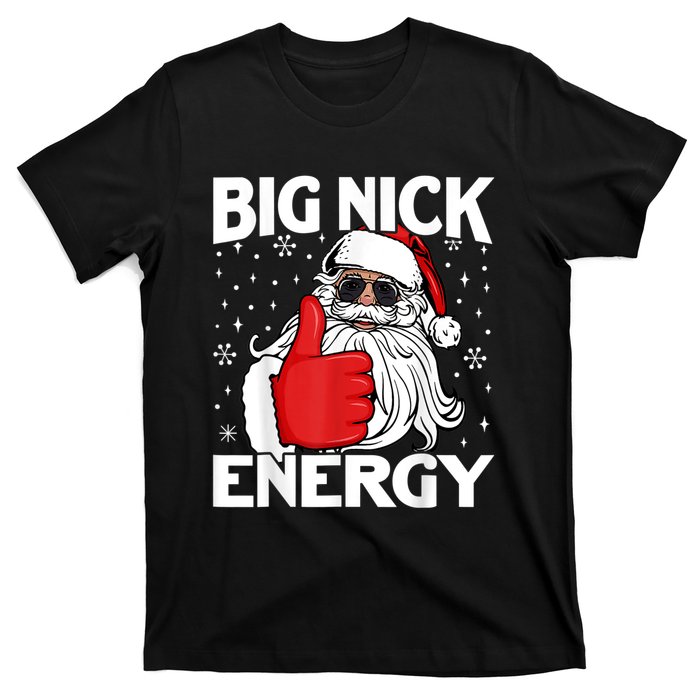 Big Nick Energy Vintage Red Santa Claus Red Christmas Design T-Shirt