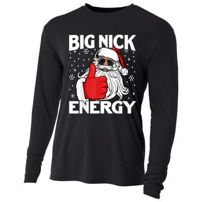 Big Nick Energy Vintage Red Santa Claus Red Christmas Design Cooling Performance Long Sleeve Crew