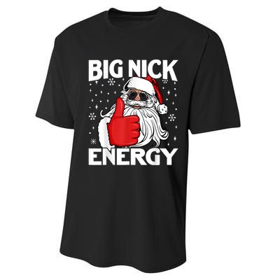 Big Nick Energy Vintage Red Santa Claus Red Christmas Design Performance Sprint T-Shirt