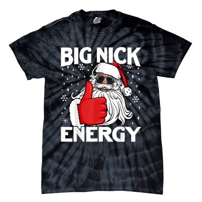 Big Nick Energy Vintage Red Santa Claus Red Christmas Design Tie-Dye T-Shirt