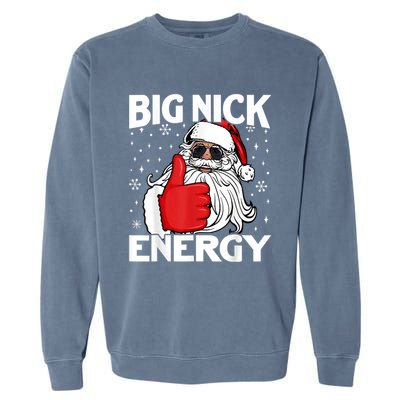 Big Nick Energy Vintage Red Santa Claus Red Christmas Design Garment-Dyed Sweatshirt