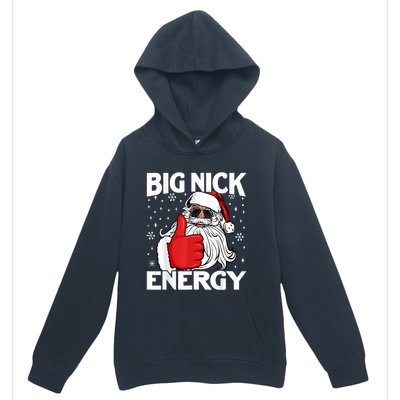 Big Nick Energy Vintage Red Santa Claus Red Christmas Design Urban Pullover Hoodie