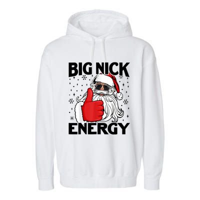 Big Nick Energy Vintage Red Santa Claus Red Christmas Design Garment-Dyed Fleece Hoodie