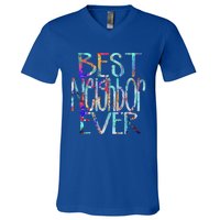 Best Neighbor Ever Colorful Neighbors Gift V-Neck T-Shirt