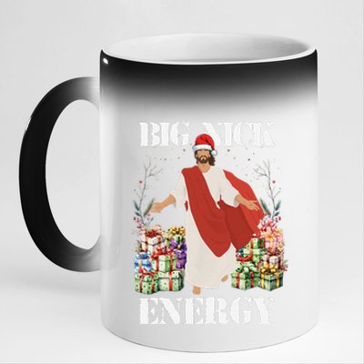 Big Nick Energy Jesus Funny Christmas For Matching Family 11oz Black Color Changing Mug