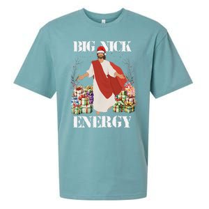 Big Nick Energy Jesus Funny Christmas For Matching Family Sueded Cloud Jersey T-Shirt