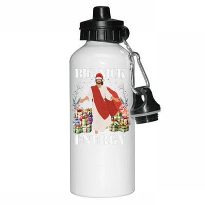 Big Nick Energy Jesus Funny Christmas For Matching Family Aluminum Water Bottle