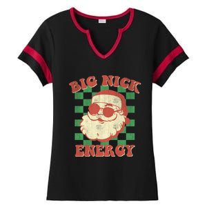 Big Nick Energy Santa Claus Christmas Holiday Cool Gift Ladies Halftime Notch Neck Tee