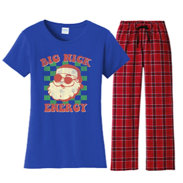 Big Nick Energy Santa Claus Christmas Holiday Cool Gift Women's Flannel Pajama Set