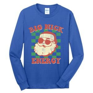 Big Nick Energy Santa Claus Christmas Holiday Cool Gift Tall Long Sleeve T-Shirt