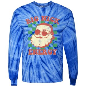 Big Nick Energy Santa Claus Christmas Holiday Cool Gift Tie-Dye Long Sleeve Shirt