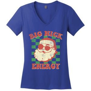 Big Nick Energy Santa Claus Christmas Holiday Cool Gift Women's V-Neck T-Shirt