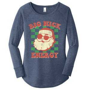 Big Nick Energy Santa Claus Christmas Holiday Cool Gift Women's Perfect Tri Tunic Long Sleeve Shirt