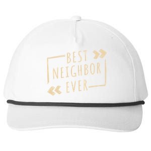 Best Neighbor Ever Design Welcome Neighbor Gift Snapback Five-Panel Rope Hat