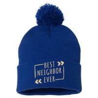 Best Neighbor Ever Design Welcome Neighbor Gift Pom Pom 12in Knit Beanie