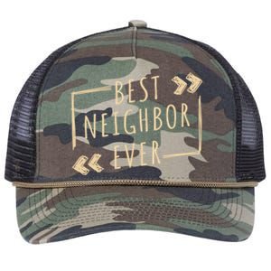 Best Neighbor Ever Design Welcome Neighbor Gift Retro Rope Trucker Hat Cap