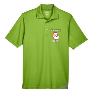 Big Nick Energy Santa Claus Funny Christmas Meaningful Gift Men's Origin Performance Piqué Polo