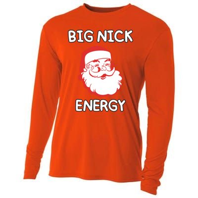 Big Nick Energy Santa Claus Funny Christmas Meaningful Gift Cooling Performance Long Sleeve Crew