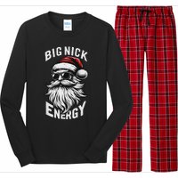 Big Nick Energy Funny Santa Christmas Long Sleeve Pajama Set