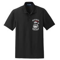 Big Nick Energy Funny Santa Christmas Dry Zone Grid Polo