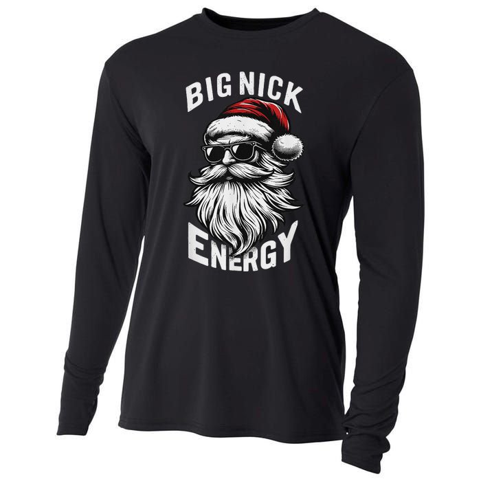 Big Nick Energy Funny Santa Christmas Cooling Performance Long Sleeve Crew