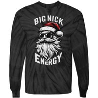 Big Nick Energy Funny Santa Christmas Tie-Dye Long Sleeve Shirt