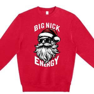 Big Nick Energy Funny Santa Christmas Premium Crewneck Sweatshirt