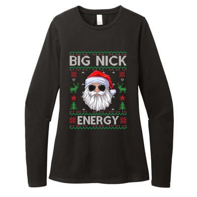 Big Nick Energy Santa Claus Ugly Christmas Sweater Gift Womens CVC Long Sleeve Shirt