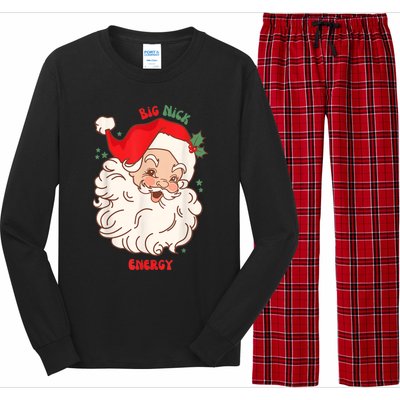 Big Nick Energy Shirt Santa Xmas Funny Christmas Long Sleeve Pajama Set